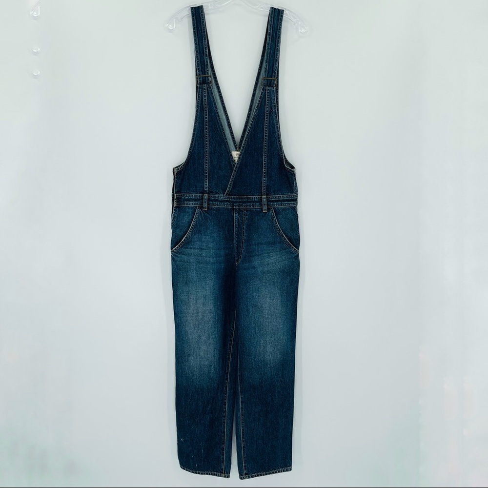 AG Adriano Goldschmied Mabel overalls denim straight leg ankle women's size M